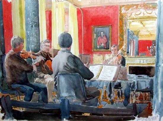 rehersal Vanburgh String Quartet
